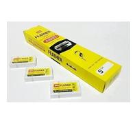 Lames de rasoir - FEATHER - Hi - Acier inoxydable - Double tranchant - Revêtement platine