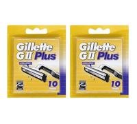 Lames de Rasoir - GILLETTE - GII Plus - Pack de 10 - Lubrastrip - Pour Homme