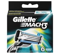 Lames de rasoir Gillette Mach3 pour hommes, paquet de 1 (1 x 6 pièces)