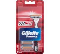 Lames de rasoir Gillette Sensor 3, pack de 6 avec manche Red Edition