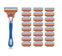 Lames De Rasoir Mach 5, 24 Pcs Mach 5 Lames De Rasoir Pour Homme, Recharges De Lames De Rasoir, Universelle Recharges De Lames Manuelles De Rasoir Humide Pour Hommes