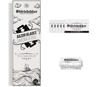 Lames de rasoir Störtebekker- 100 lames acérées pour rasoirs de sûreté et coupe-choux - Pack Securite en acier inoxydable suédois - peaux sensibles Pour Hommes(Q327)