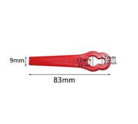 Lames de rechange en plastique pour tondeuse à gazon,50 pièces,pièces d'outils pour Florabest LIDL FRTA 20 A1 Lidl IAN 282232 - Type red