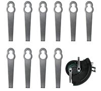 Lames de Rechange pour Coupe-Bordure, RosyFate 10 Pcs Lames Métal Coupe Bordure, Lame Tondeuse à Gazon Universelle, Remplacement des Lames de Strimmer d'Herbe