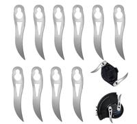 Lames de Rechange pour Coupe-Bordure, yisight 10 Pcs Lames Métal Coupe Bordure, Lame Tondeuse à Gazon Universelle, Remplacement des Lames de Strimmer d'Herbe