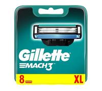 Lames de rechange pour rasoir homme GILLETTE Mach3, paquet de 8 pièces.