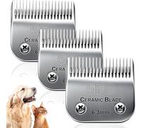 Lames de rechange pour tondeuses pour animaux, adaptées aux modèles Andis, Oster A5, Wahl, Heiniger, Moser Max 50 et autres. Taille 5FC (6,3 mm), lot de trois