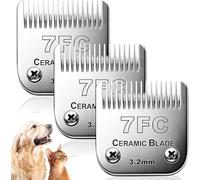 Lames de rechange pour tondeuses pour animaux, adaptées aux modèles Andis, Oster A5, Wahl, Heiniger, Moser Max 50 et autres. Taille 7FC(3,2 mm)