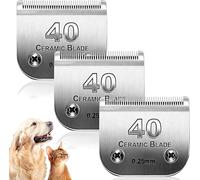 Lames de rechange pour tondeuses pour animaux, adaptées aux modèles Andis, Oster A5, Wahl, Heiniger, Moser Max 50 et autres. Taille 40# (0,25 mm), lot de trois