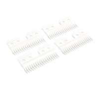 Lames de Rechange Professionnelles 18 Dents pour Tondeuse à Cheveux - Lame Couteau Mobile en Céramique Zircone - Compatible avec Oster A5 Fast Feed - Idéal pour Toilettage Canin et Animal (Blanc, 4)