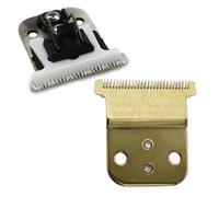 Lames de rechange professionnelles #32105 pour tondeuse Pro Li D7#32655 D8#32400, lame fixe en acier au carbone avec lame mobile en céramique, compatible avec la tondeuse Andis SlimLine Pro Li (doré)