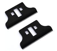 Lames de Rechange Professionnelles Large Type T Double #2215 - Lame Couteau Mobile en Céramique Zircone - Compatible avec Tondeuse à Cheveux Wahl 5 Star Detailer avec Fil/Sans Fil (Noir, 2)
