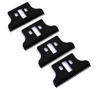 Lames de Rechange Professionnelles Large Type T Double #2215 - Lame Couteau Mobile en Céramique Zircone - Compatible avec Tondeuse à Cheveux Wahl 5 Star Detailer avec Fil/Sans Fil (Noir, 4)