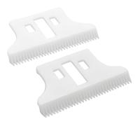 Lames de Rechange Professionnelles Large Type T Double #2215 - Lame Couteau Mobile en Céramique Zircone - Compatible avec Tondeuse à Cheveux Wahl 5 Star Detailer avec Fil/Sans Fil (Blanc, 2)
