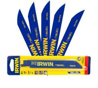 Irwin lot de 5 lames scie sabre - pour metal - 618r - 18 tpi - 150 mm G