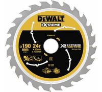 DEWALT Lame de Scie Circulaire Sans Fil XR Runtime Disque Tranchant de 190x30 mm 24 Dents Matériau Lame Carbure Robuste et Durable Convient pour une Utilisation Professionnelle DT99562-QZ