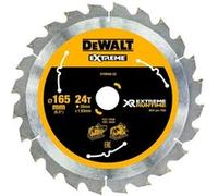 DeWalt DT99560-QZ - Lames de Scie circulaire Portables XR EXTREME RUNTIME 165 mm x 20 mm 24D , Noir/Jaune , 165/20 mm 24WZ/FZ