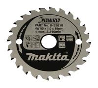 Makita SPECIALIZED B-33819 Lame de scie circulaire 85 x 15 x 1.0 mm Nombre de dents: 24 1 pc(s)