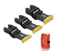 Lames de scie oscillante en titane EZARC, lames multitool oscillantes pour la découpe de métal, de clous en bois, de vis, de plastique, 10 pièces.