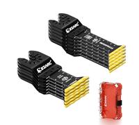 Lames de scie oscillante en titane EZARC, longueur standard et lames multitool oscillantes extra-longues pour la découpe de métal, de clous en bois, de vis, de plastique, lot de 12.