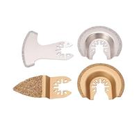 Lames de scie oscillantes Kit multi-outils 4 pièces en carbure de diamant de qualité supérieure, segment de doigt semi-circulaire, lames à pivotant pour coulis, céramique,