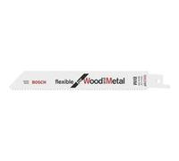 Bosch Lame de scie sabre S 922 VF BIM – Flexible pour bois et métal – 5 pièces