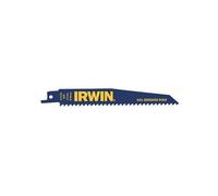 IRWIN Lot de 5 lames de scie sabre - Pour bois clouté - 956R - 6TPI - 225 mm