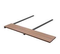 Lames de terrasse WPC avec accessoires, 15 m², 4 m, marron, en bois composite durable pour terrasses, balcons et jardins, parfaites pour les espaces extérieurs, faciles d'entretien et résistantes aux