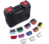 Lames de tondeuse larges 10W/15W/30W et ensemble de peignes de protection larges en acier inoxydable pour tondeuses pour chiens de la série A5 | Peignes à fixation/détachement rapide (12 pièces)