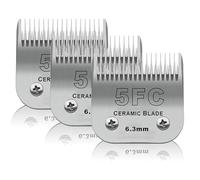 Lames de tondeuse remplaçables pour animaux de compagnie compatibles avec les tondeuses Andis, Oster et Wahl (5FC)