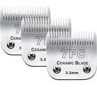 Lames de tondeuse remplaçables pour animaux de compagnie compatibles avec les tondeuses Andis, Oster et Wahl (7FC)