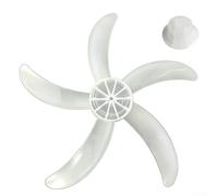 Lames de ventilateur de rechange de 45,7 cm, hélice en plastique à 5 bras avec capuchon d'écrou pour ventilateurs électriques domestiques, amélioration du flux d'air pour unités murales de table, sol