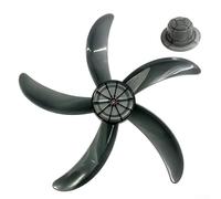 Lames de ventilateur de rechange de 45,7 cm, hélice en plastique à 5 bras avec capuchon d'écrou pour ventilateurs électriques domestiques, amélioration du flux d'air pour unités murales de table, sol
