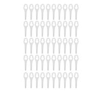 Lames en plastique pour coupe gazon, 50 pièces, pièces de tondeuse à gazon pour BOSCH ALM 28 30 (blanc)