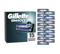 Gillette Mach3 Recharges De Lames De Rasoir Pour Homme, Rasoirs À 3 Lames 15 Recharges De Lames, Lames Plus Résistantes Que L’Acier