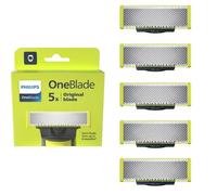 Lames interchangeables - Philips - OneBlade QP250/50 - Lot de 5 pcs - Double face - Peaux sensibles