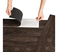 Lames Laminées PVC Vinyle Design Revêtement de Sol Adhésif Compatible au Plancher Chauffant 7 Pièces 0,975 m² Dark Wood Wenge Bois de Wengé