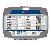 Lames oscillantes Bosch Professional Starlock - Coffret 5 pièces (4 standard + 1 EXPERT carbure) étui plastique gris