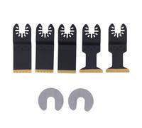 Lames oscillantes universelles professionnelles, ensemble d'outils de scie plaqué Ti pour la coupe du métal, 5 pièces