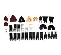 Lames pour Outil Oscillant, Kit 34 Pièces Carbone HCS Acier, Lame Vibrante Multifonction - Haute Résistance, Acier Carbure, Accessoires Universels Multi Outil