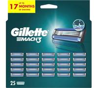 Recharges de lames Gillette Mach3 pour hommes, rasoir à 3 lames, 25 recharges.