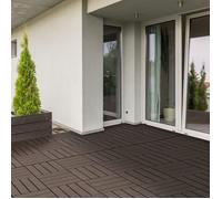 Lames Terrasse Composite Aspect Bois Chocolat Lot 9 Faciles à Monter |