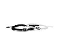 LAMIBEE Bracelet Infinity Love multicolore pour homme et femme, bracelet tibétain porte-bonheur avec nœud en fil tissé pour ami et couple, paix et protection, 7 centimeters, Fibre synthétique, Agate