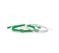 LAMIBEE Bracelet porte-bonheur multicolore pour homme et femme avec amulette tibétaine et nœud en fil tissé pour amis et couple, paix et protection, Adjustable, Fibre synthétique, Agate du Botswana