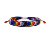 LAMIBEE Bracelet tibétain Bisexualité Pansexualité LGBT Proud Love | Amulette et bracelet bohème en corde pour homme et femme Fil pour elle et lui, Adjustable, Agate