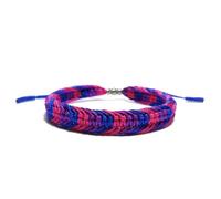 LAMIBEE Bracelet tibétain Bisexualité Pansexualité LGBT Proud Love | Amulette et bracelet bohème en corde pour homme et femme Fil pour elle et lui, 8.5 inch, Cuivre, Agate