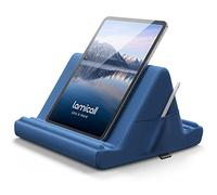 Lamicall Coussin de Support pour Tablette - Oreiller Support Tablette pour Canapé-lit, pour 2021 iPad Pro 9.7, 10.5, 12.9, iPad Air Mini 1 2 3 4, Switch, Tab, iPhone, Livre, Autre Tablette - Bleu