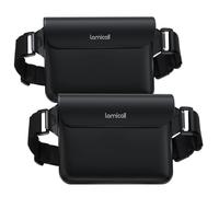 Lamicall Pochette Étanche IPX8 - [Lot de 2] Sac Imperméable à Ceinture avec Ceinture Élastique Réglable, Pochette Impermeable pour Nautique, Pêche, Kayak, Baignade, Protection Téléphone