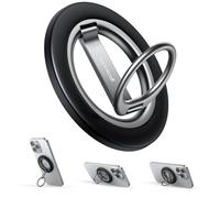 Lamicall Support Anneau Magnétique pour MagSafe - 2025 [Double Charnière Améliorée] 360° Rotation, avec Anneau Métallique, Poignées en Alliage de Zinc pour iPhone 17/16/15/14/13/12/11 Pro Max, Android