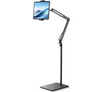 Lamicall Support de Sol pour Tablette, Support de Tablette à Col de Cygne | Hauteur & Angle Réglables, 360° Rotation, Base Résistante, Support en Métal pour iPad Pro Air Mini Kindle, 4,7"-13" Appareils